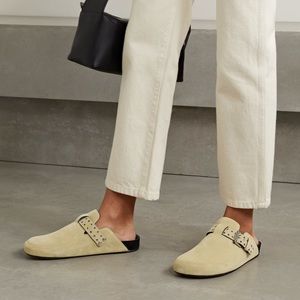 Isabel marant Mirvin buckled suede slippers slide - practically new